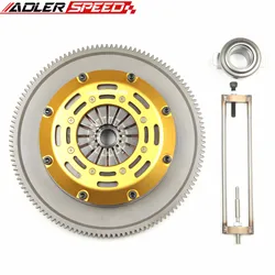 ADLERSPEED Racing Clutch Twin Disc Kit For 96-06 Mitsubishi Lancer Evolution 4 5 6 7 8 9 (2.0L 4G63)