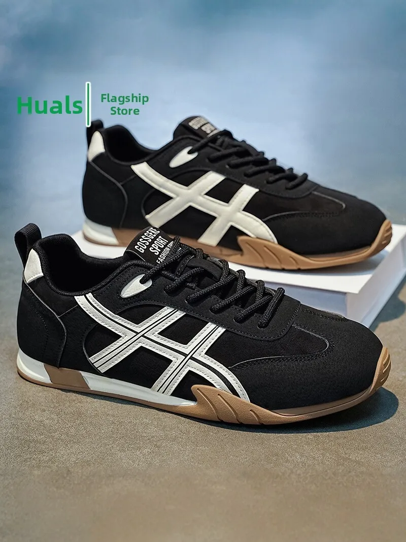 Men's Casual Sports Shoes Soft Bottom Waterproof Breathable Lightweight Autumn Trendy All-Match Lightweight Rubber Outsole
