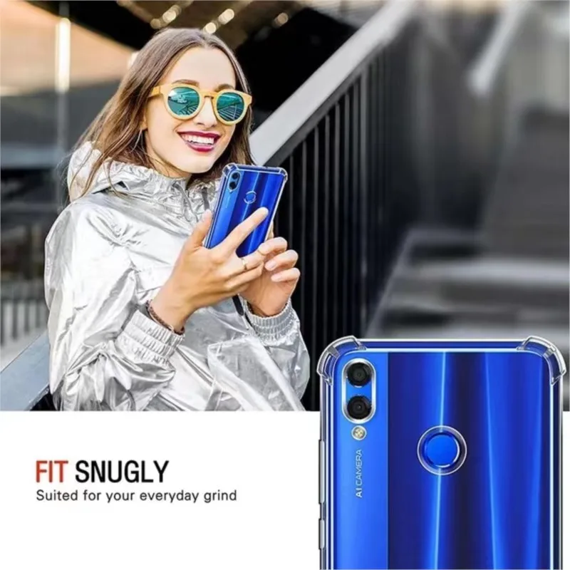 1.5MM Thick Air-Bag Clear Case For Huawei Honor 10 lite P20 P30 P40 20 lite Y6 Y7 Y9 Y6P Y7P Y8S Y8P P Smart S Pro 2019 Cover