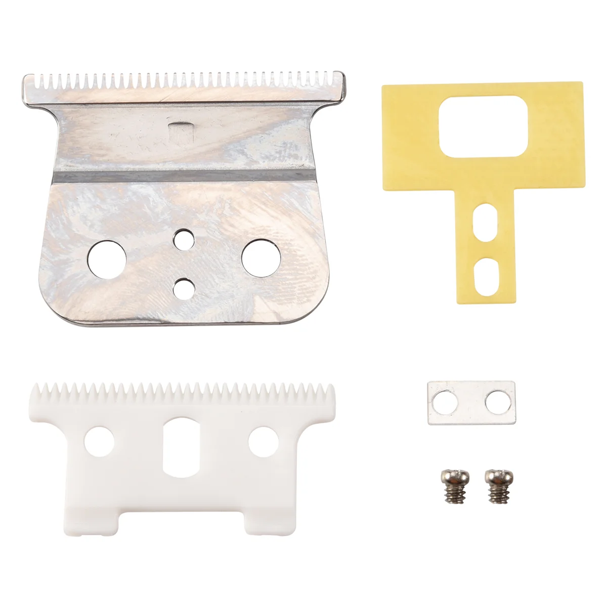 Plata para hoja T Outliner para Andis para T Outliner, para hoja de repuesto Andis Gtx, hoja T blanca + hoja de acero plateada