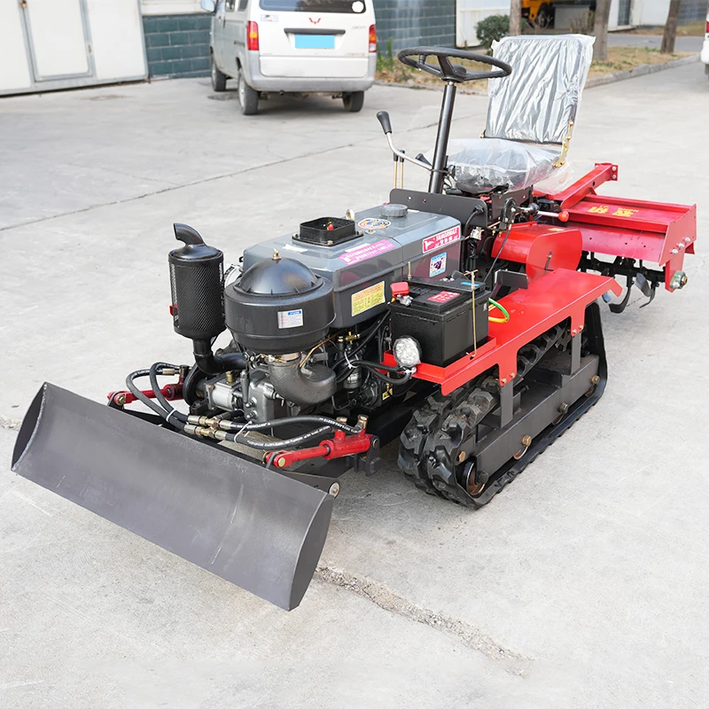 Factory Sells CE Certified Four-Wheel Drive Multifunctional Rotary Tiller Small Diesel Agricultural Riding Cultivator