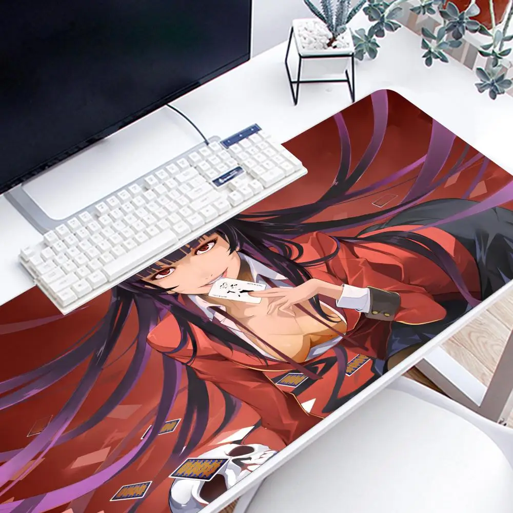 Anmie Kakegurui Compulsive Gambler Yumeko Jabami Mousepad Large Gaming Mouse Pad LockEdge Thickened Computer Keyboard Table