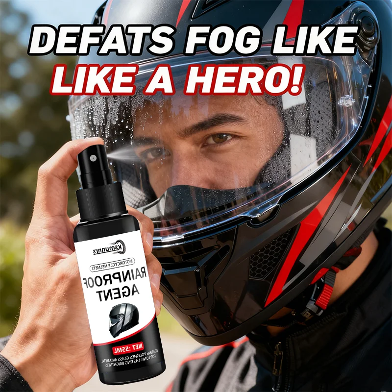 

Motorcycle Fog Spray 55ml- Motorcycle Helmet Visor, Car Windshield, Eyeglasses, Bathroom Mirror, Instant Clear Vision Coating