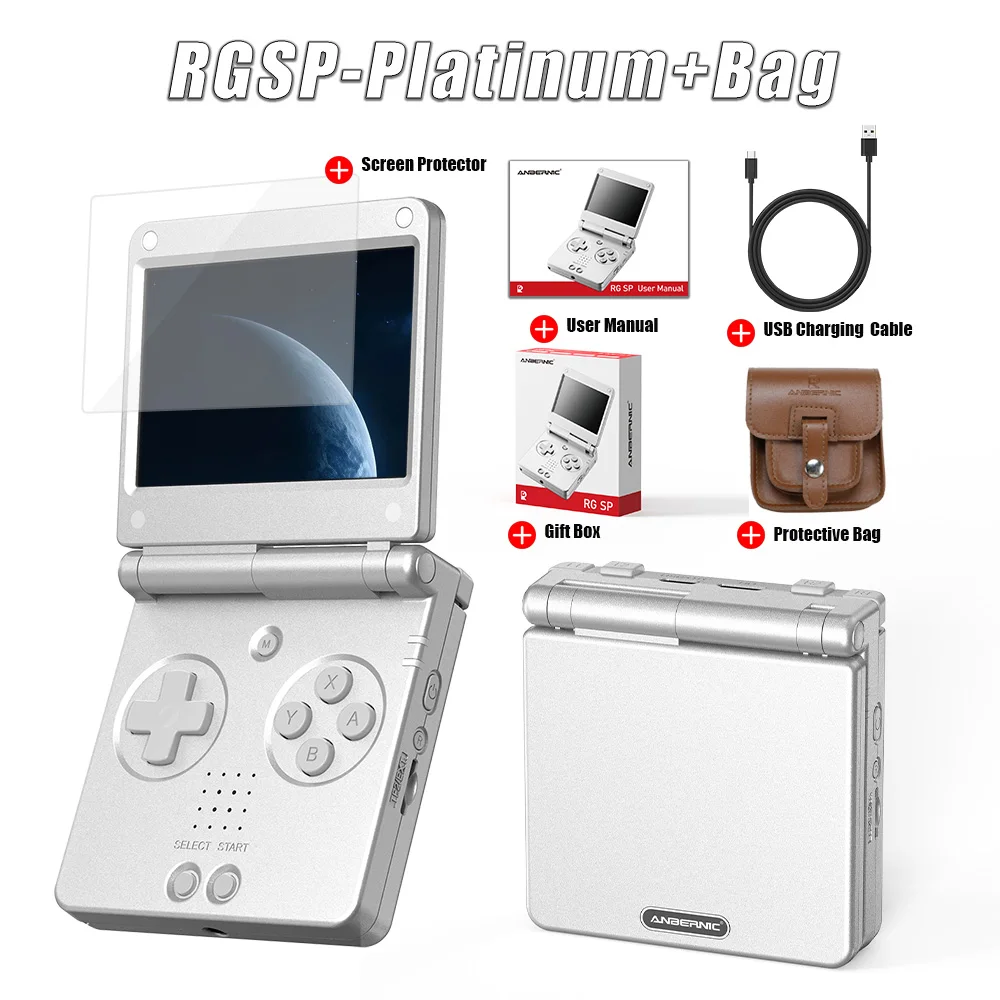 Anbernic RGSP 3.4'' IPS Screen Flip Handheld Console Linux System HDMI-compatible TV Output Clamshell Game Player 3300 mAh RG SP image 3