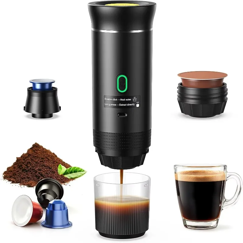 

Private Tooling Travel Cold Hot Brewing Cafe Machine USB 3 in 1 Portable Mini Espresso Handheld Capsule Coffee Machine