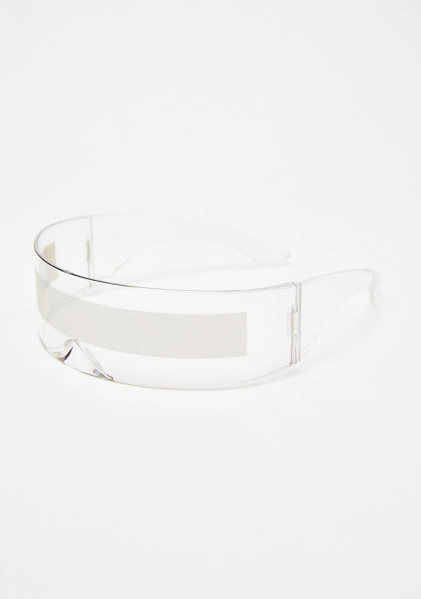 Futuristische Damen-Sonnenbrille mit schmalem Visier, Laser-Brille, Persönlichkeit, verspiegelte Gläser, integrierte Herren-Sonnenbrille – Detail 23