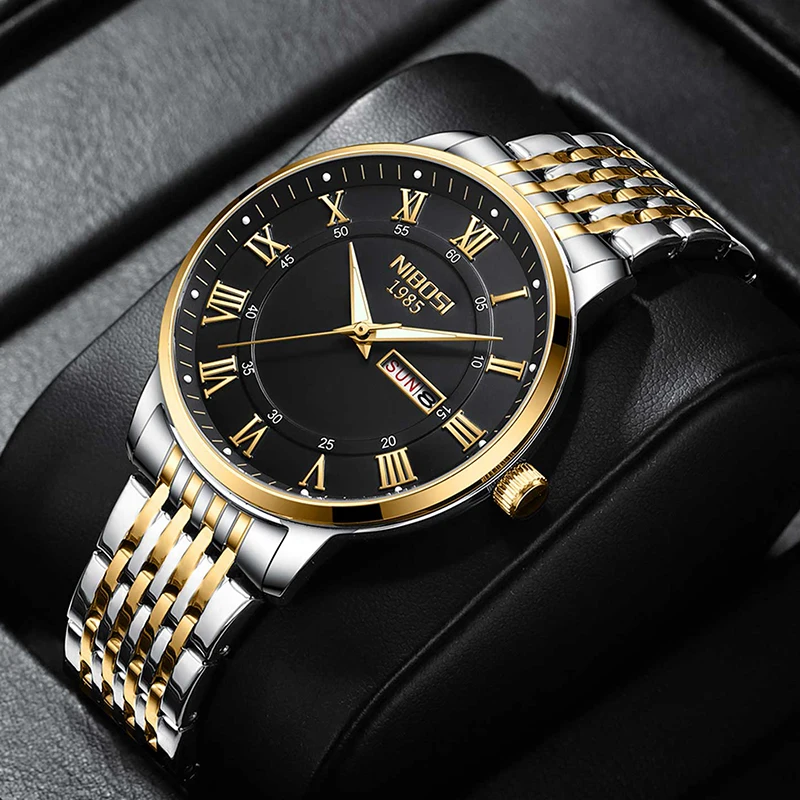 

NIBOSI New Men's Watches Top Brand Luxury Men Wrist Watch Steel Quartz Watch Sports Waterproof Male Clock Relogio Masculino+Box