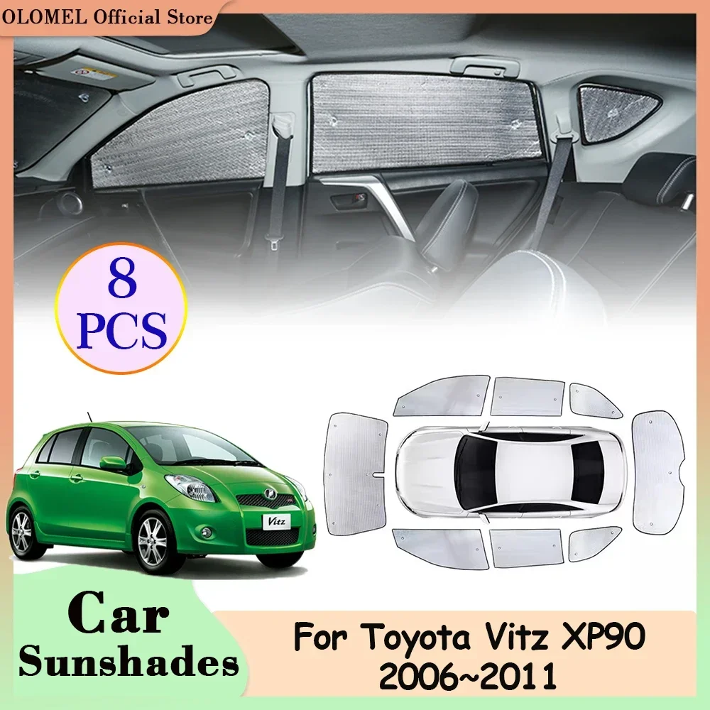 

For Toyota Vitz RS XP90 Yaris 2006~2011 Car Sunshades Full Coverage Window Visor Rear Side Windshield Sunvisor Cover Accessories