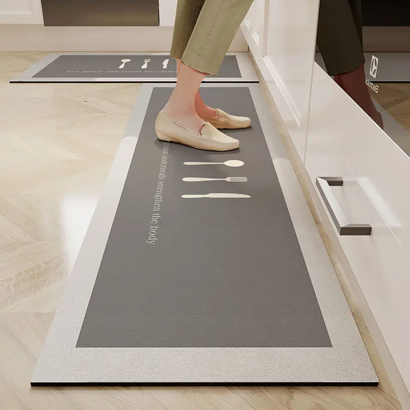 VIKAMA Crystal Fiber Kitchen Floor Mat Absorbs Water Easily And Is Easy To Clean. Laundry Room, Dining Room Carpet Home Decor