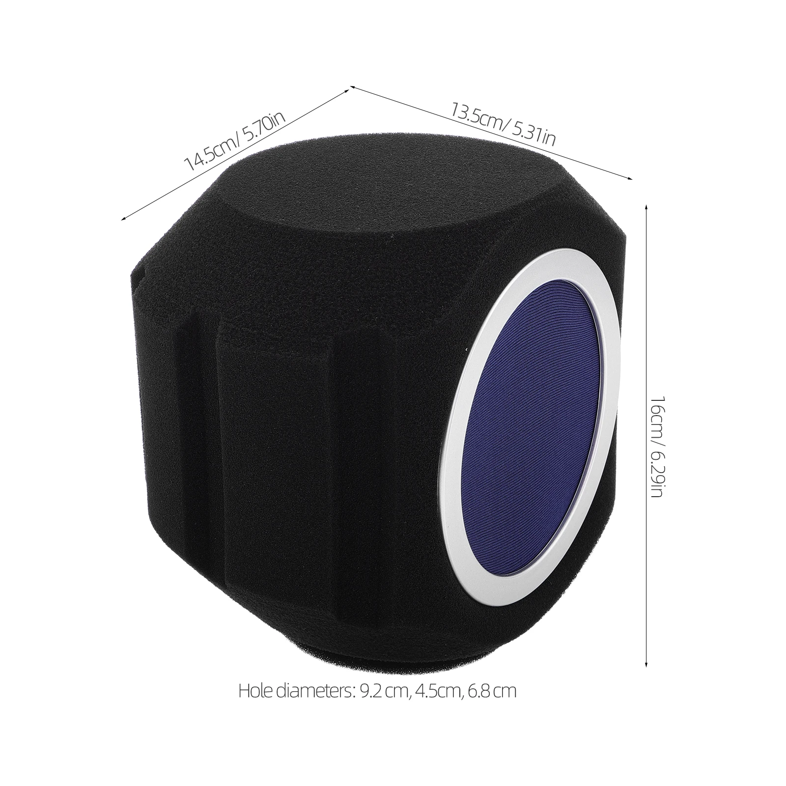 Microphone Isolation Shield High Density Absorbent Sponge Soundproof Cover for Condenser Mic Recording Studio Broadcasting