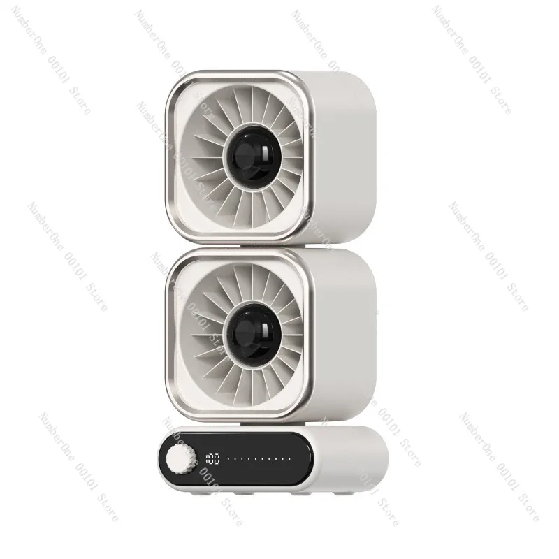 2026 mini rechargeable circulating fan, digital display, ultra-quiet, portable desktop fan,strong airflow,student and office use
