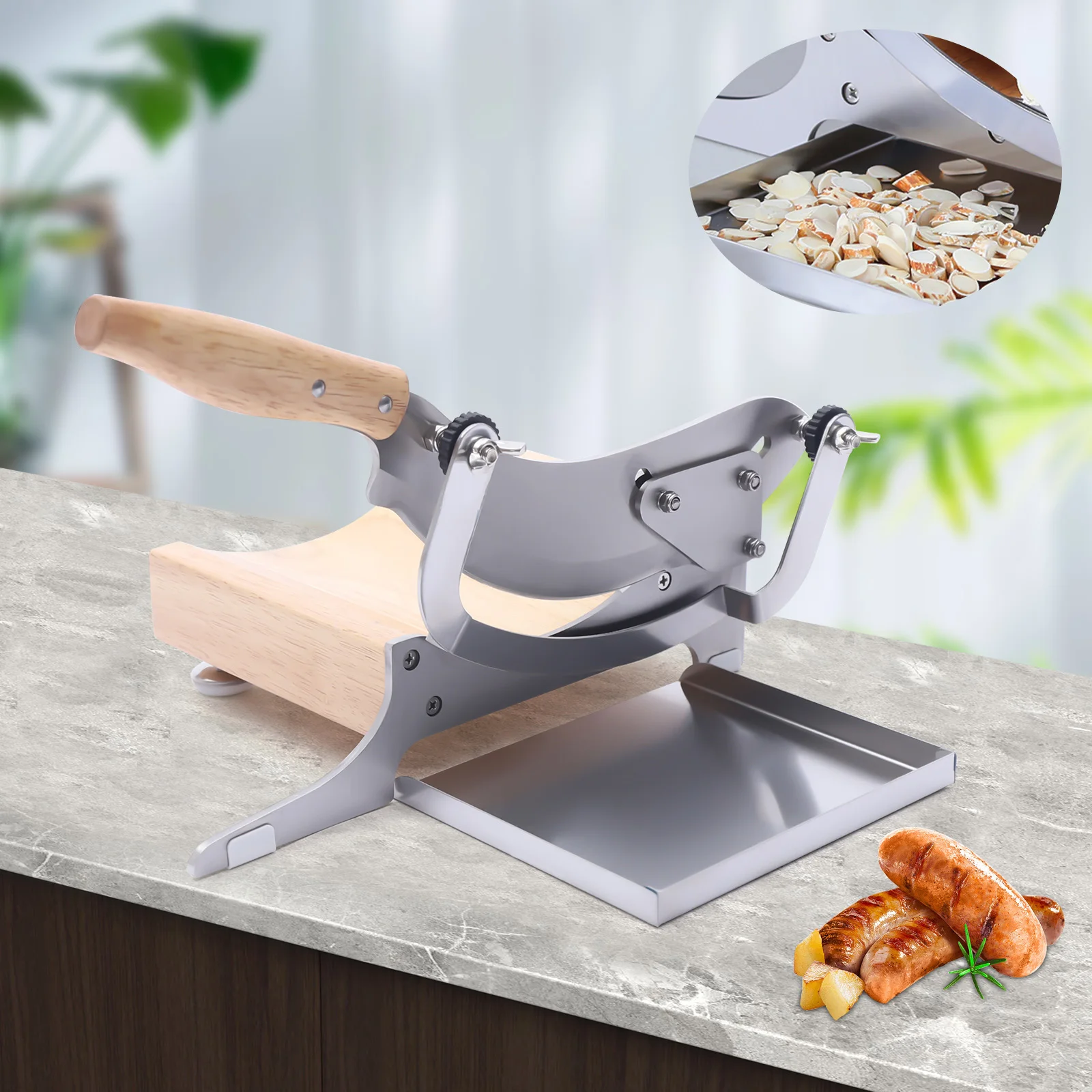 Thickened Stainless Steel Medicinal Materials Cutter Manual Sausages Food Slicer