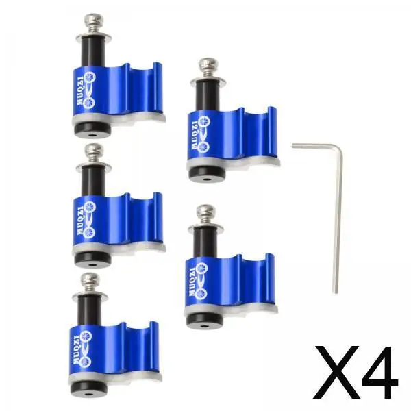 

4xBike Cable Guide Hydraulic Brake Line Holder Hose Wire Clips Clamps Blue