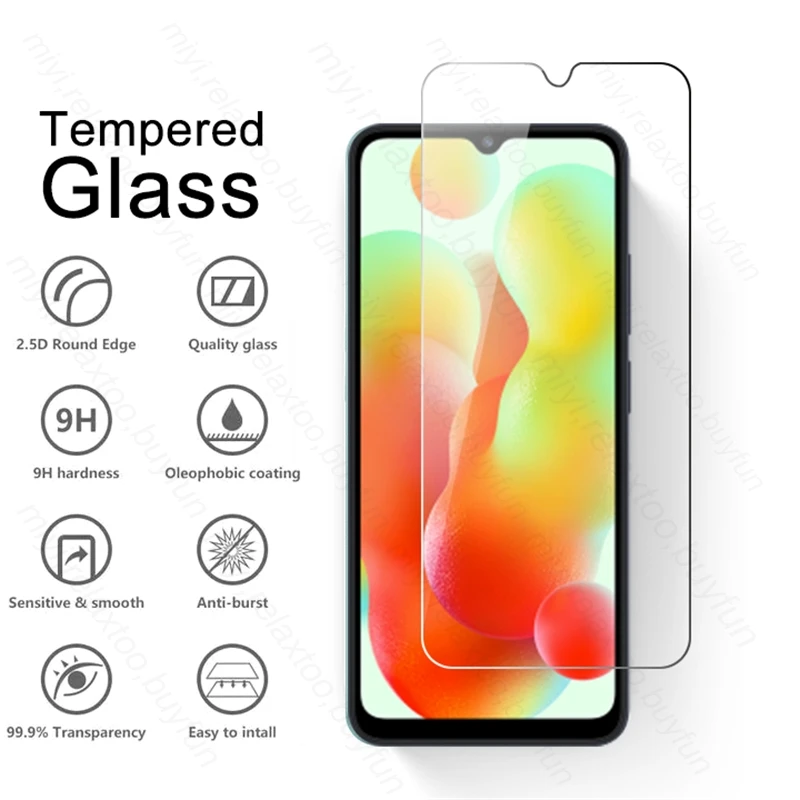 2To1 Camera Lens Screen Protector Tempered Glass Cover For Xiaomi Redmi 12C 4G Front Film On Redmi12C 4G 2023 22120RN86G 6.71