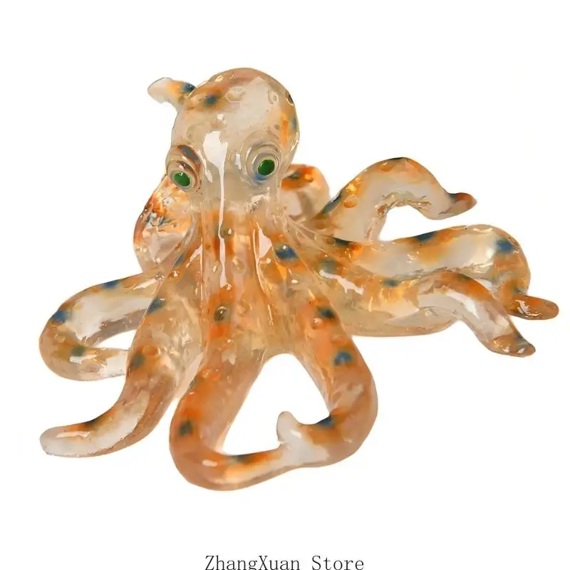 Mundgeblasene Glas-Kraken-Statue, Figur, Ornament, Meerestier-Skulptur, Ornament 3 x – Detail 4