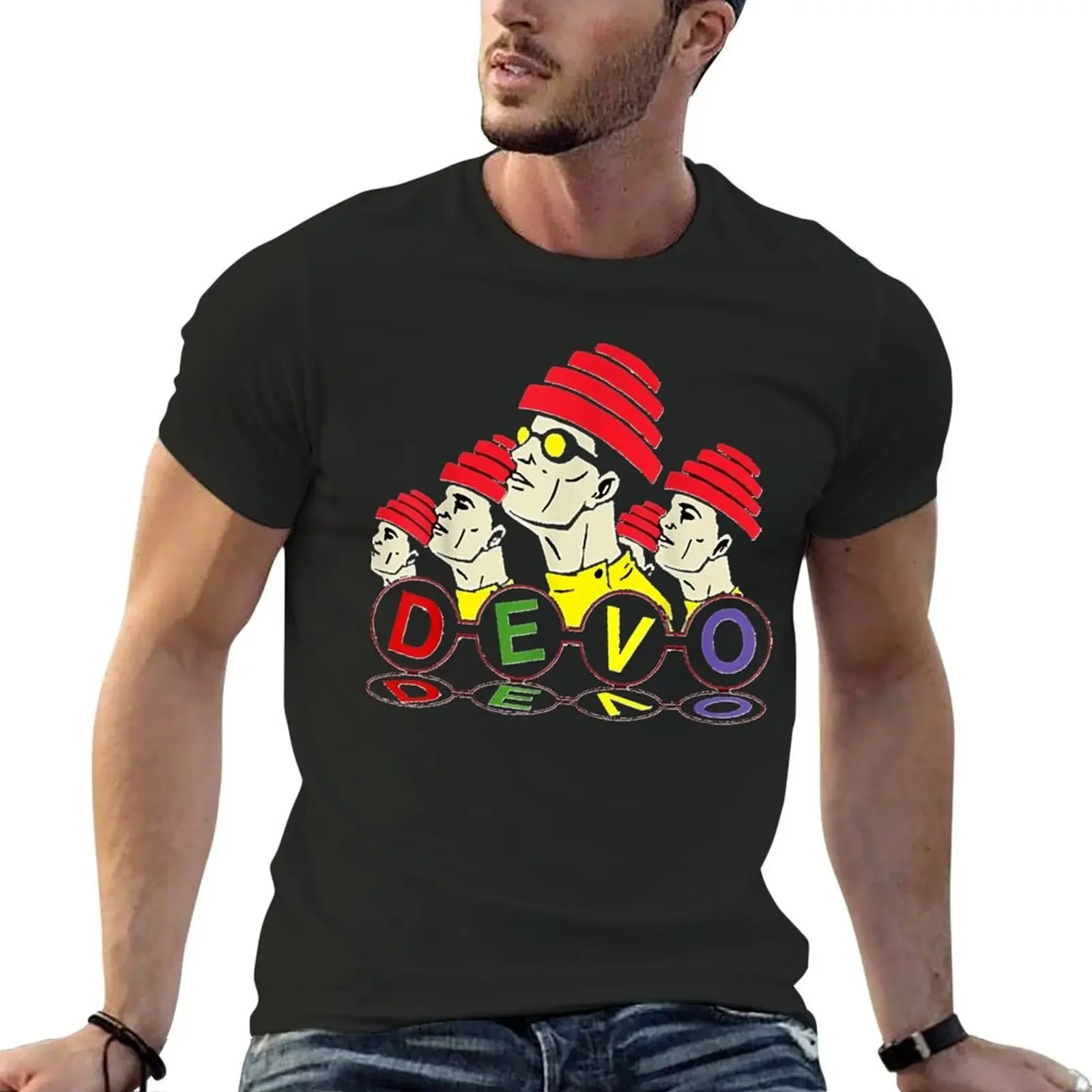 Funny Devos T-shirt blacks Aesthetic clothing cute tops men graphic t shirts