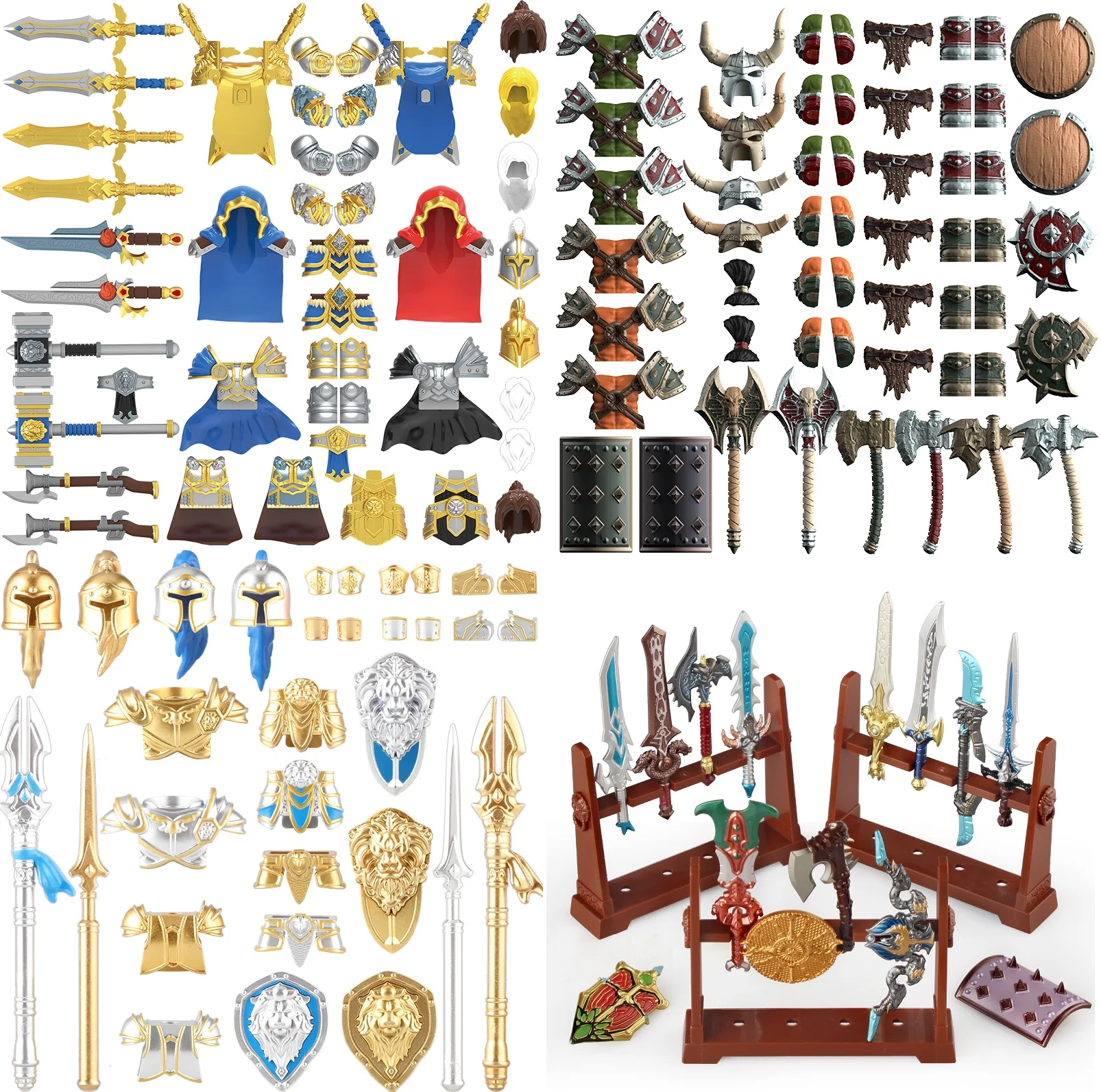 

DT8905 Средневековый рыцарь Орк Warcraft Орк Щит Меч Мини Фигурка Строительный блок Аксессуары Игрушка Строительный блок Игрушки