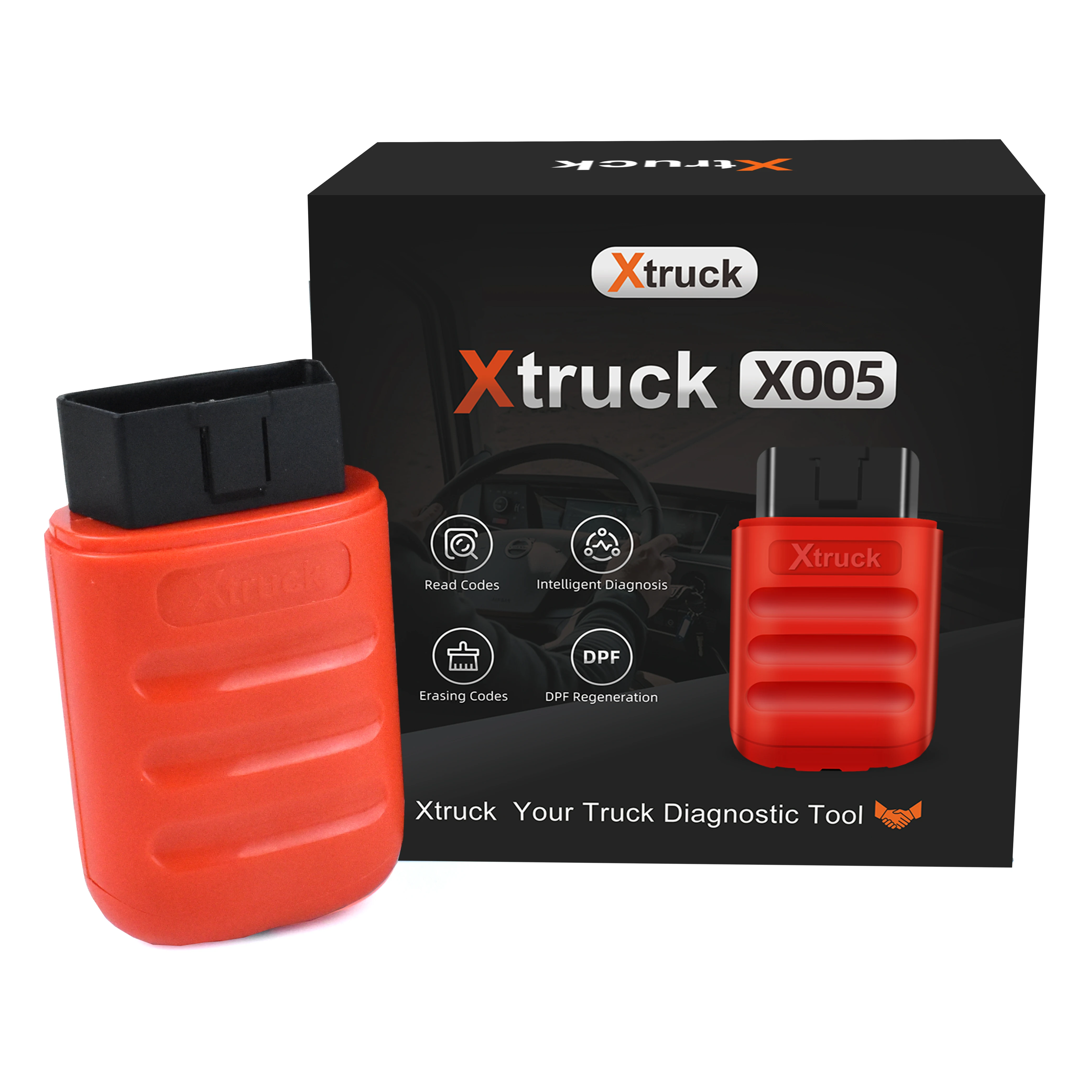Xtruck X005 Heavy Duty Truck Diagnostic Scanner DPF Regeneration Fault Code Reader for FAWDE Shacman Sinotruk Dongfeng
