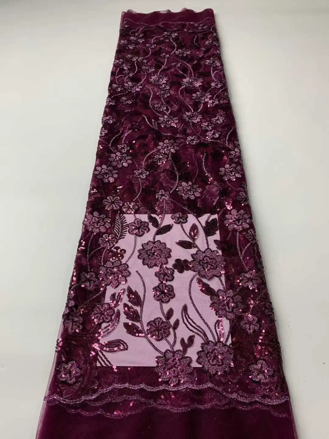 

2025 новейшая 5-ярдовая африканская тюлевая кружевная ткань с блестками, высокое качество, кружевная нигерийская кружевная ткань с вышивкой для свадебных платьев