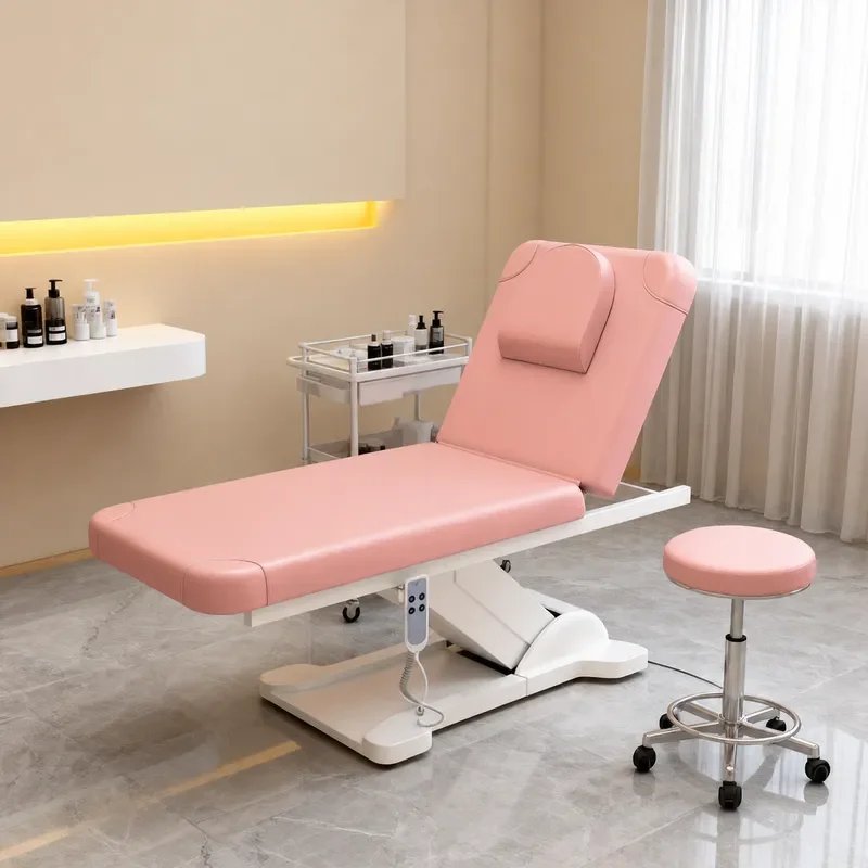 Electric Beauty Bed Folding Tattoo Chair Adjustable Lifting Treatment Table for Plastic Surgery and Tattoo Procedures