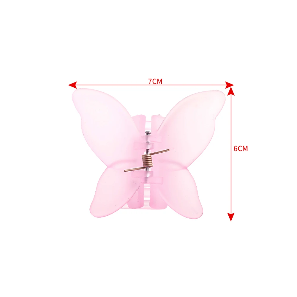 Korean Butterfly Hair Claw Candy Color Jelly Temperament Hairpin Crab Hair Clip For Women Shark Clip Girls Sweet Hair Claw