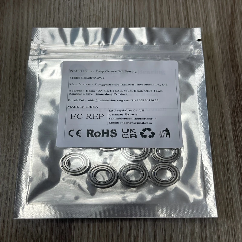 

10PCS S687ZZW4 7x14x4mm High Precision ABEC-7 Stainless Steel Ball Bearings Shielded AISI440C