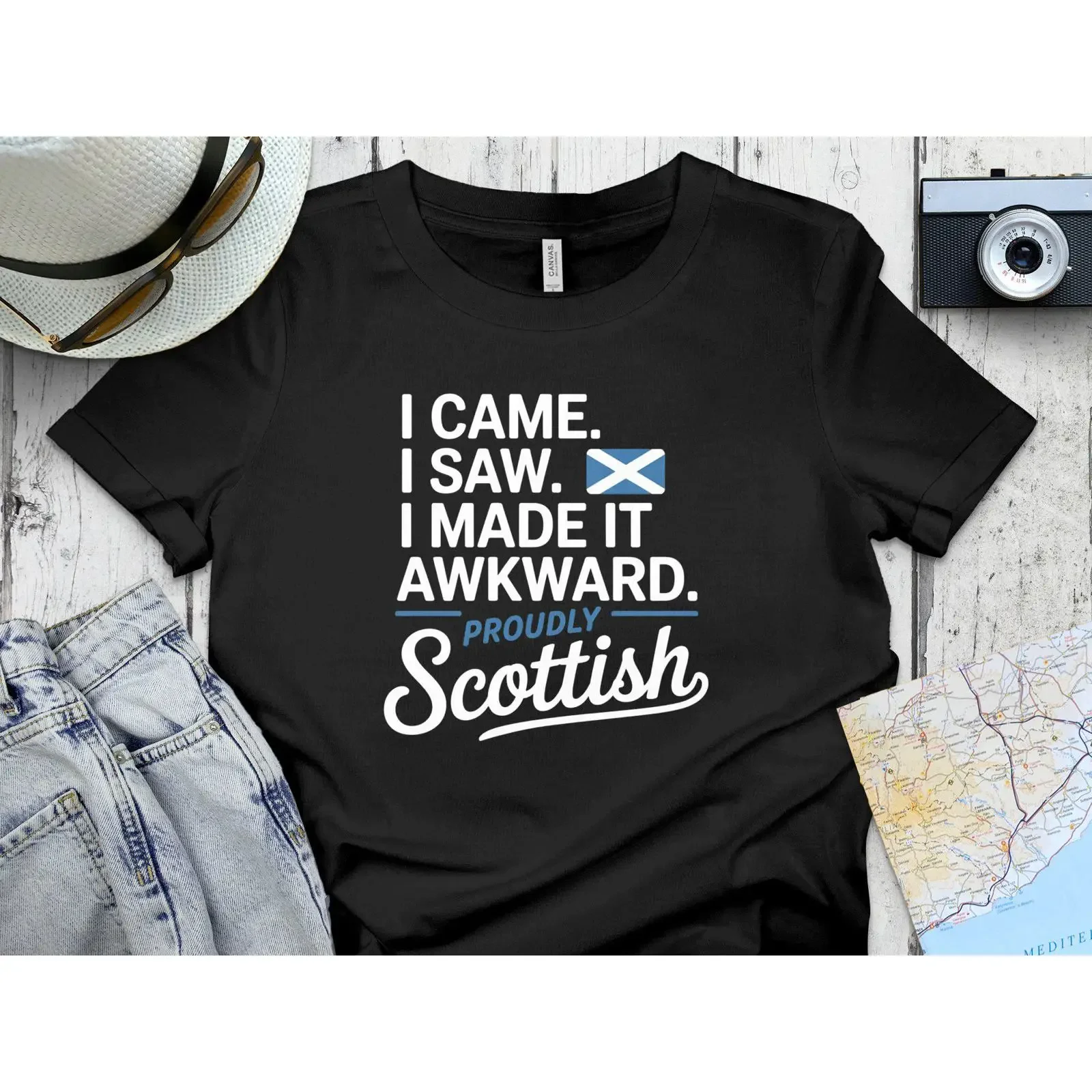Funny Scottish T Shirt amp quot I Made It Awkward Pride vintage Washed Soft Casual Comfortable Stretched Stylish Unisex