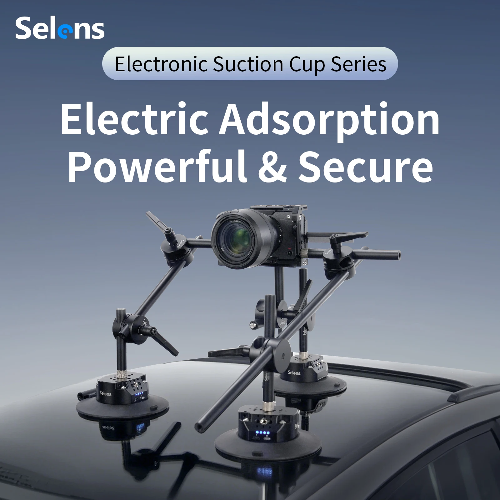 

Selens New Professional Load Car Electric Suction Cup Mount Holder DSLR Camera Tripod Photography Accessories Photo studio Kits