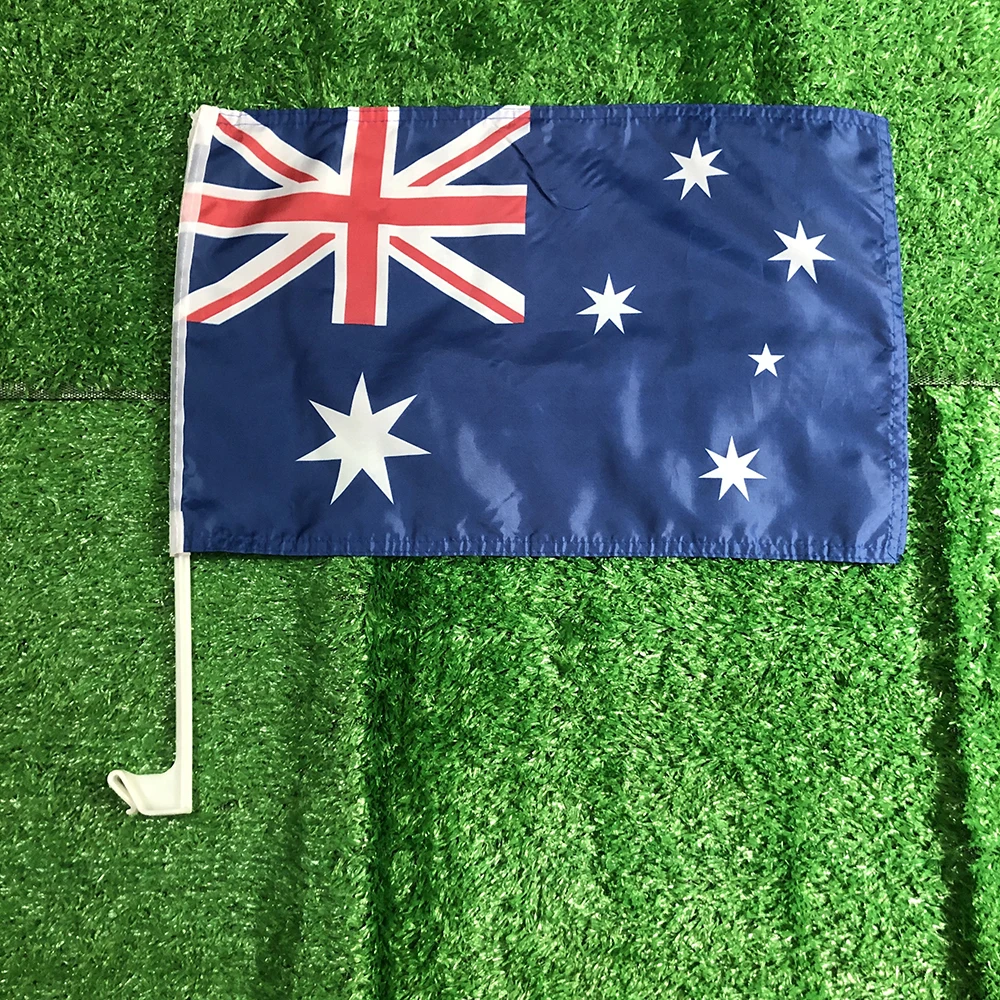 Bandera de coche Australia personalizada para ventana – portador con asta de plástico - imagen 4