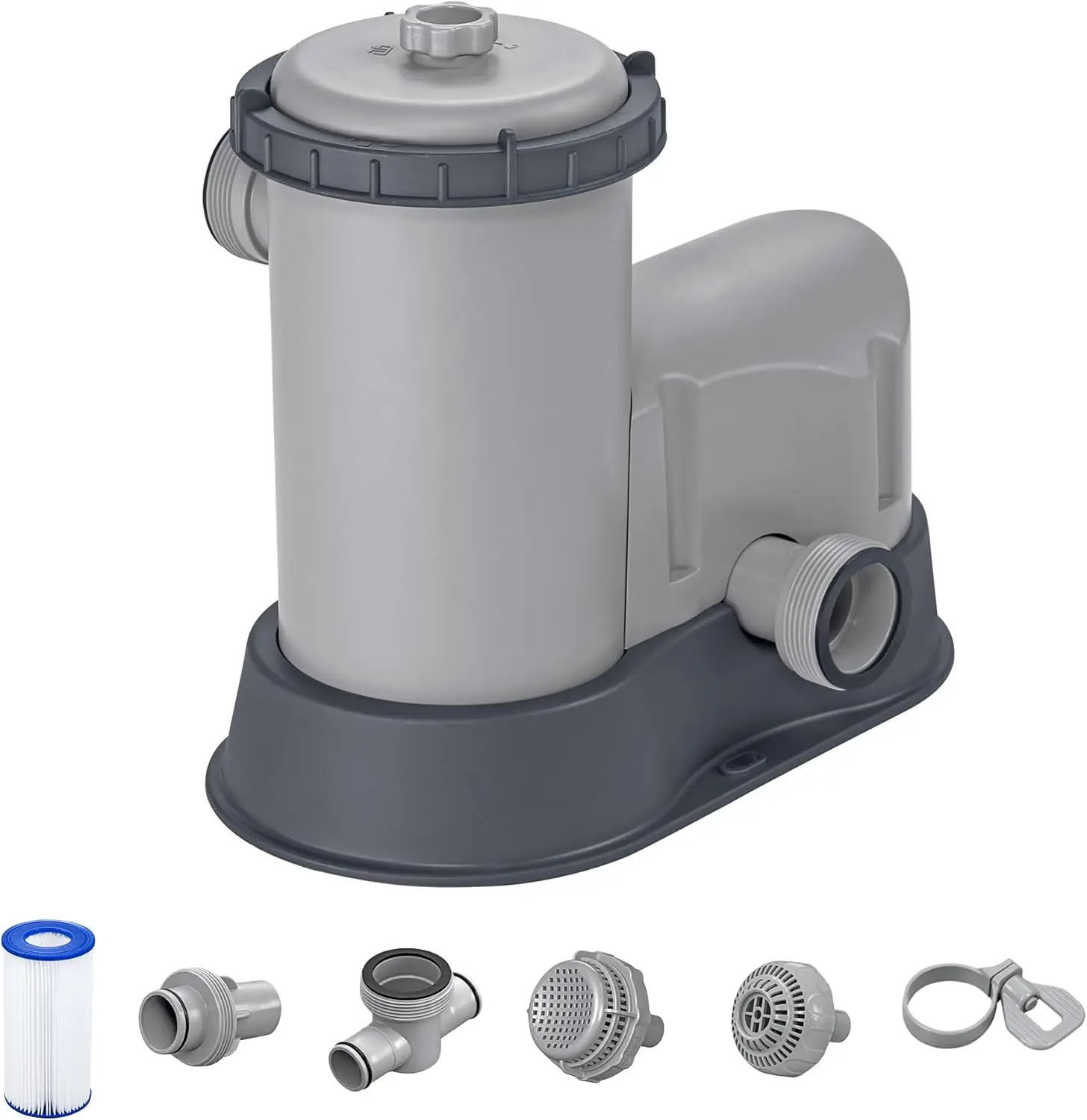 

1,500 GPH Filter Pump for Above Ground Swimming Pool with Type III A/C Cartridge, Adapter Accessories and Timer