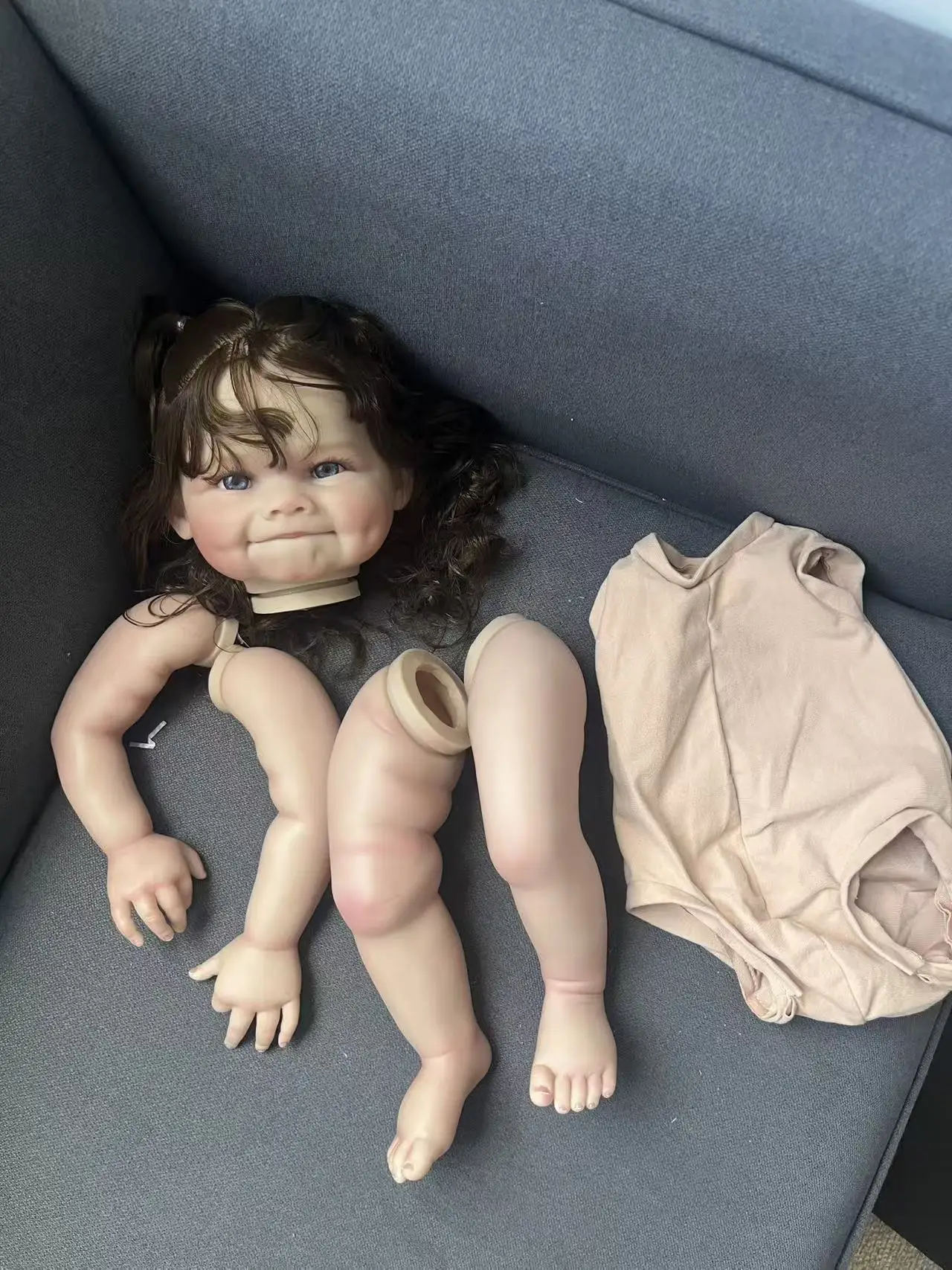 24인치 리본 인형 키트 라야 유아 사이즈 DIY 인형 부품 이미 페인팅된 3D 피부와 보이는 정맥 수제 키트 베베 리본