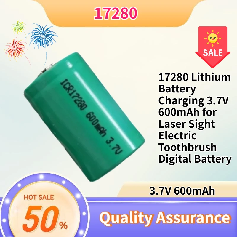 

17280 Lithium Battery Charging 3.7V 600mAh for Laser Sight Electric Toothbrush Digital Battery ICR17280