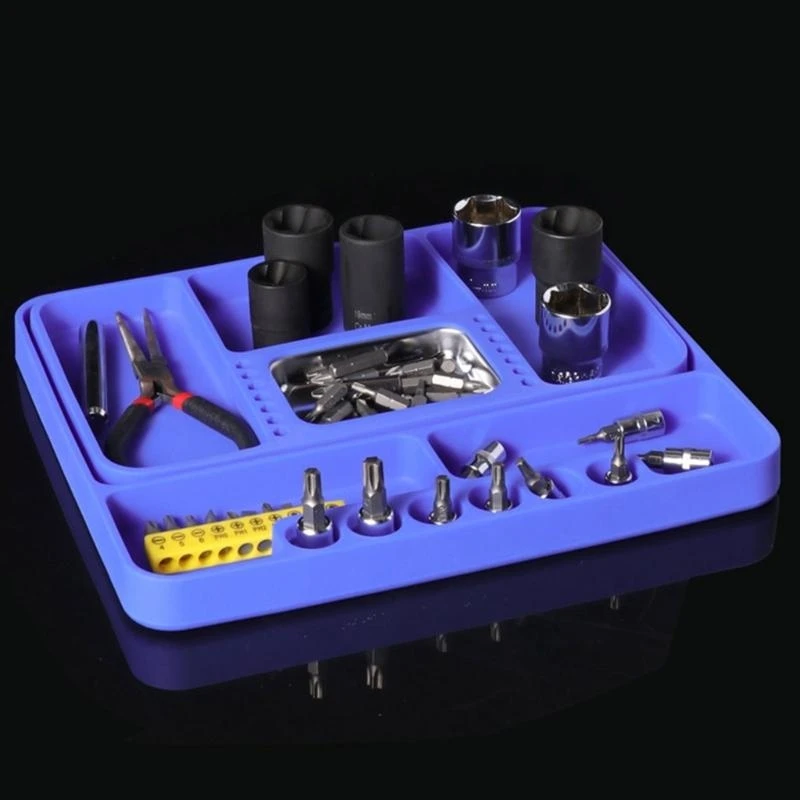 

Easy to Clean Silicone Tool Tray Holder Flexible Organizers For Efficient Installation And Repair In Various Environment 601C