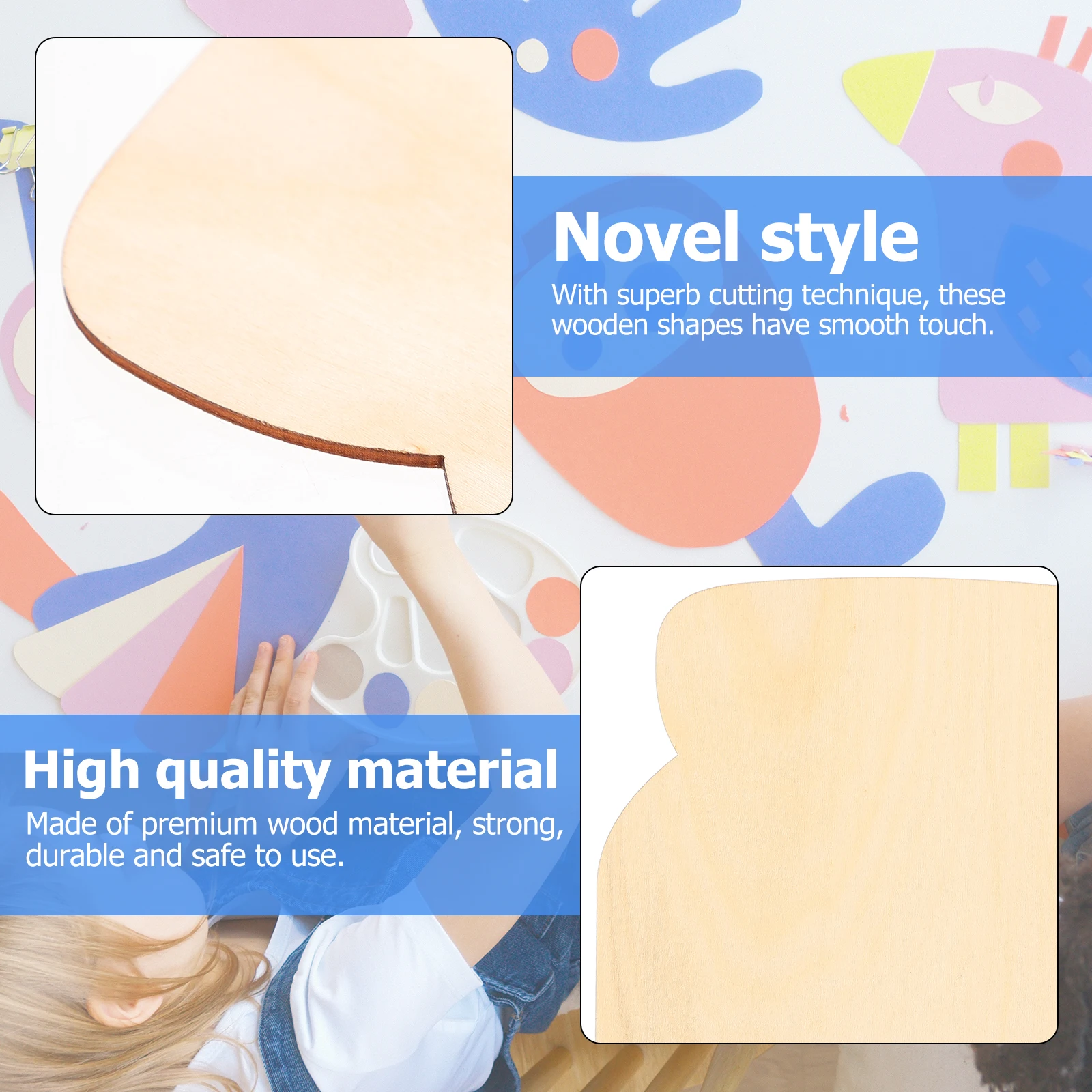 

5Pcs Graffiti Wooden Cutout Premium Durable DIY Creative Handcrafts Wood Slice Art Birthday Wedding Christmas Decor