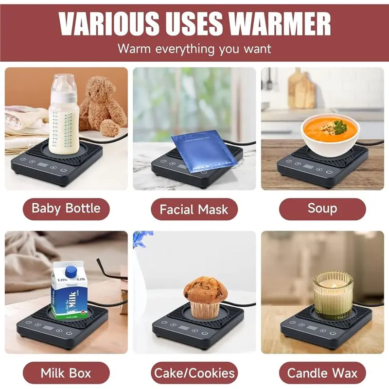 ABMR-European Plug EU Plug, 1 Pc Intelligent Electric Coffee Cup Heater, Temperature Adjustable