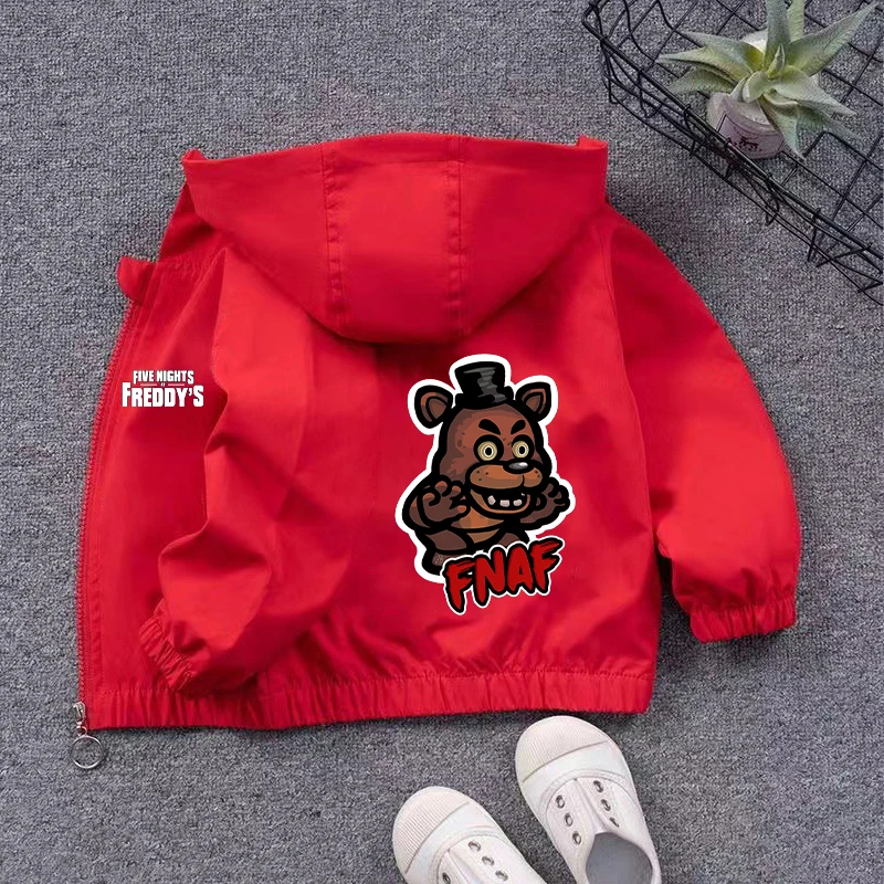 Fnafs Long Sleeve Jacket Five Night Freddys Costume Coats Jackets Anime Hooded Clothes Outerwear Windbreaker Birthday XMAS Gifts