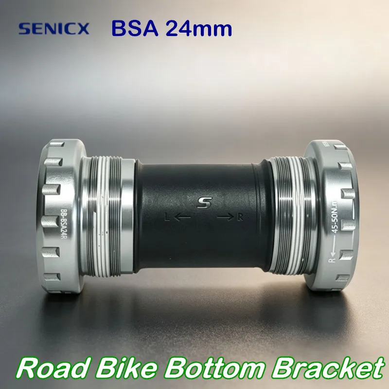 

SENICX BSA 68 Road Bottom Bracket Steel Bearing BB Fit for Shimano Cranks with 24mm Axis Thread Central Movement Bicycle Parts