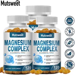 MUTSWEET Premium Magnesium Complex Citrate Malate Taurate Oxide Muscle Relaxation Non-GMO Supplement For Leg Cramps With Adults