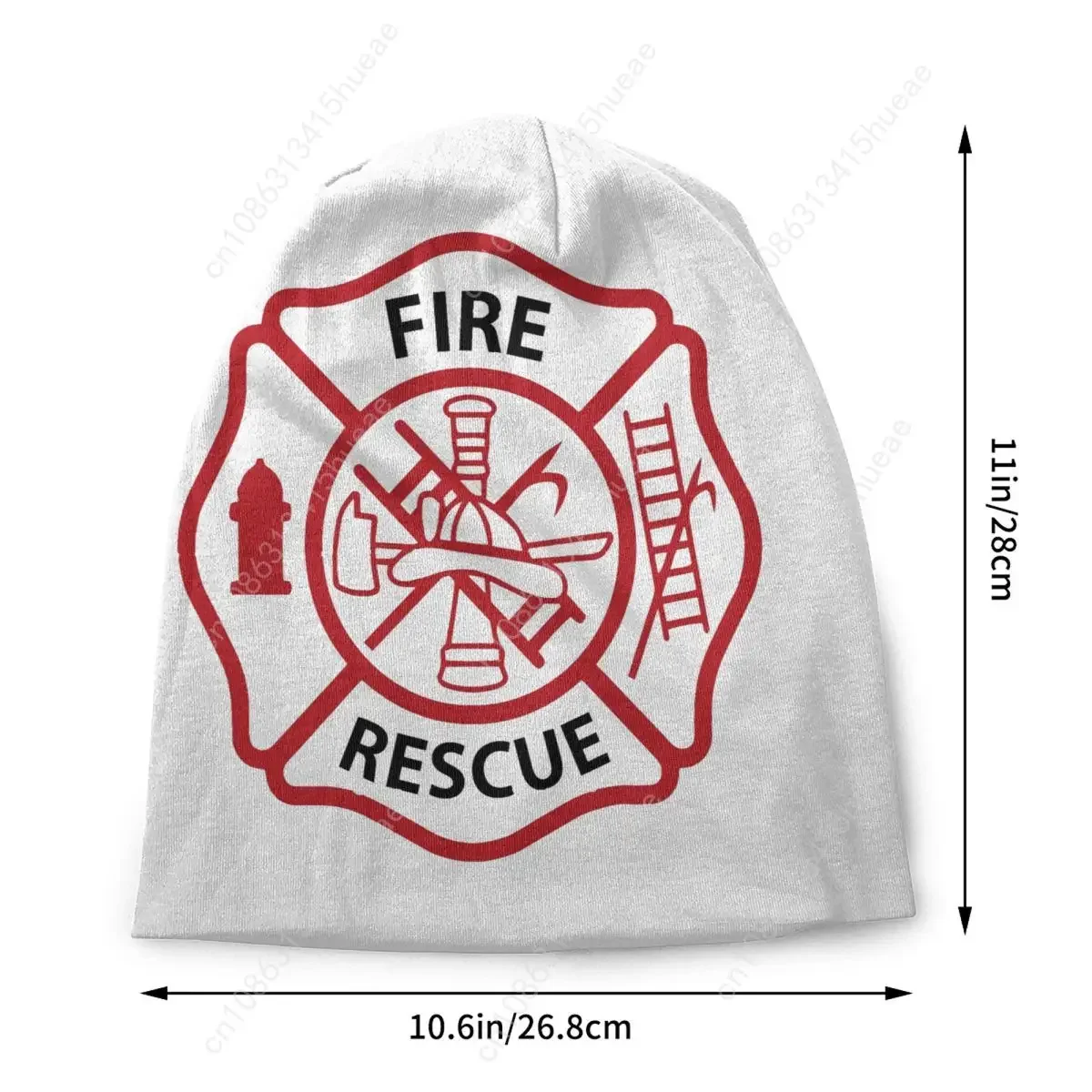 Unisex Bonnet Winter Warm Knitting Hat Fire Rescue Firefighter Street Skullies Beanies Caps Adult Beanie Hats Outdoor Ski Cap