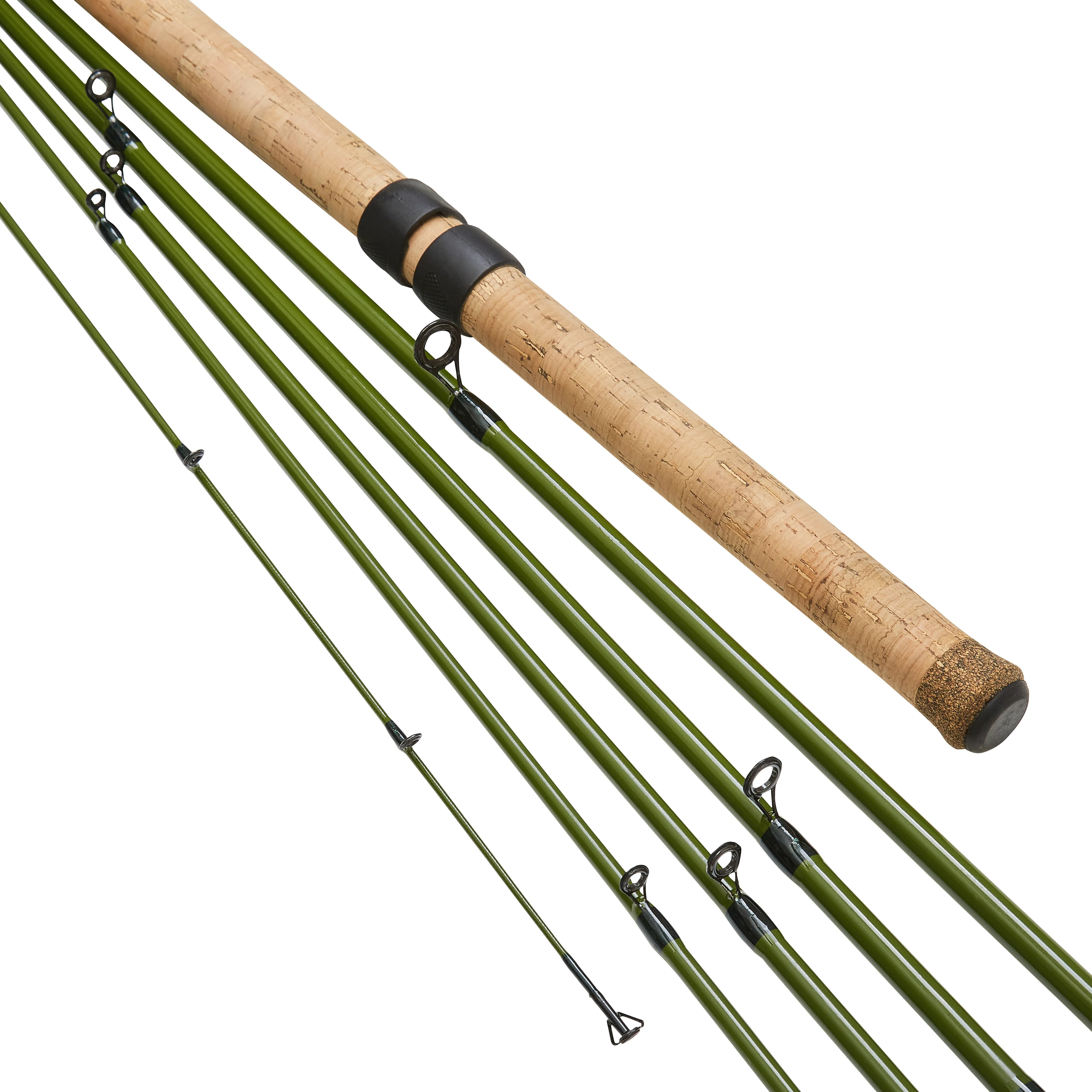 13ft 3.9m Centerpin Float Fishing Rod 6 Pieces Carbon Fiber Sections Wooden Cork Handle Steelhead Salmon Fishing Line WT 6-10lbs