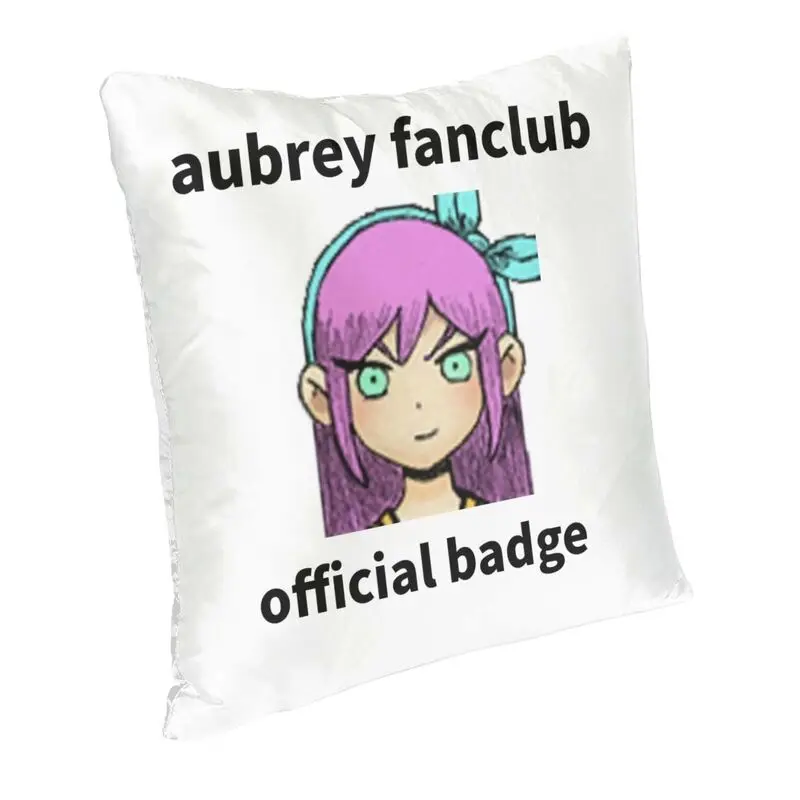 Personalized Omori Aubrey Fanclub Square Throw Pillow Case Home Decorative 3D Double Side Printing Cushion Cover for Car