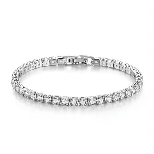 Women's Fashion 4mm Zirconia Tennis Bracelet Crystal Charm Designer Thin Chain Wedding Jewelry - Image 8