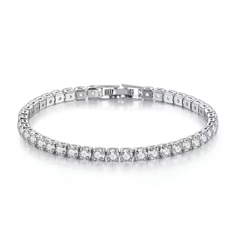 Women's Fashion 4mm Zirconia Tennis Bracelet Crystal Charm Designer Thin Chain Wedding Jewelry - Image 8
