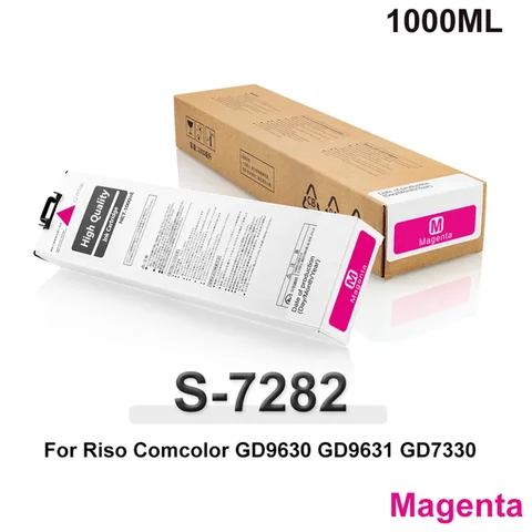 1 st S-7280 7281 7282 7283 7284 bläckpatron för Riso Comcolor GD9630 GD9631 GD7330 med engångschip kompatibel bläckpatron 10 best sales komfärg - №2