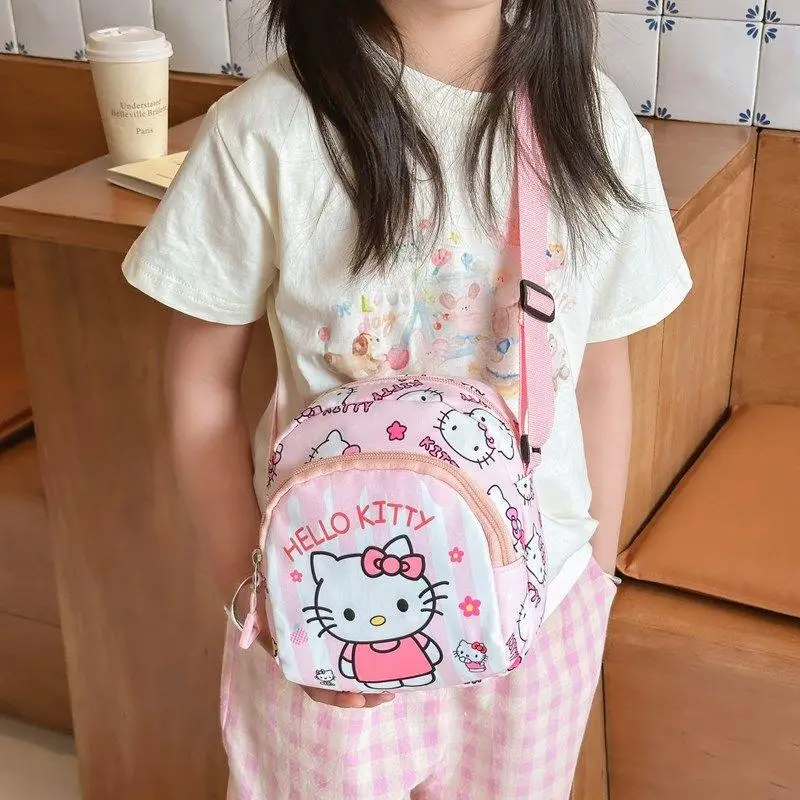 

Sanrio Hello Kitty Girl Messenger Bag Single Shoulder High-Capacity Cartoon Storage Leisure Kawaii Anime Fashion New Style Bag