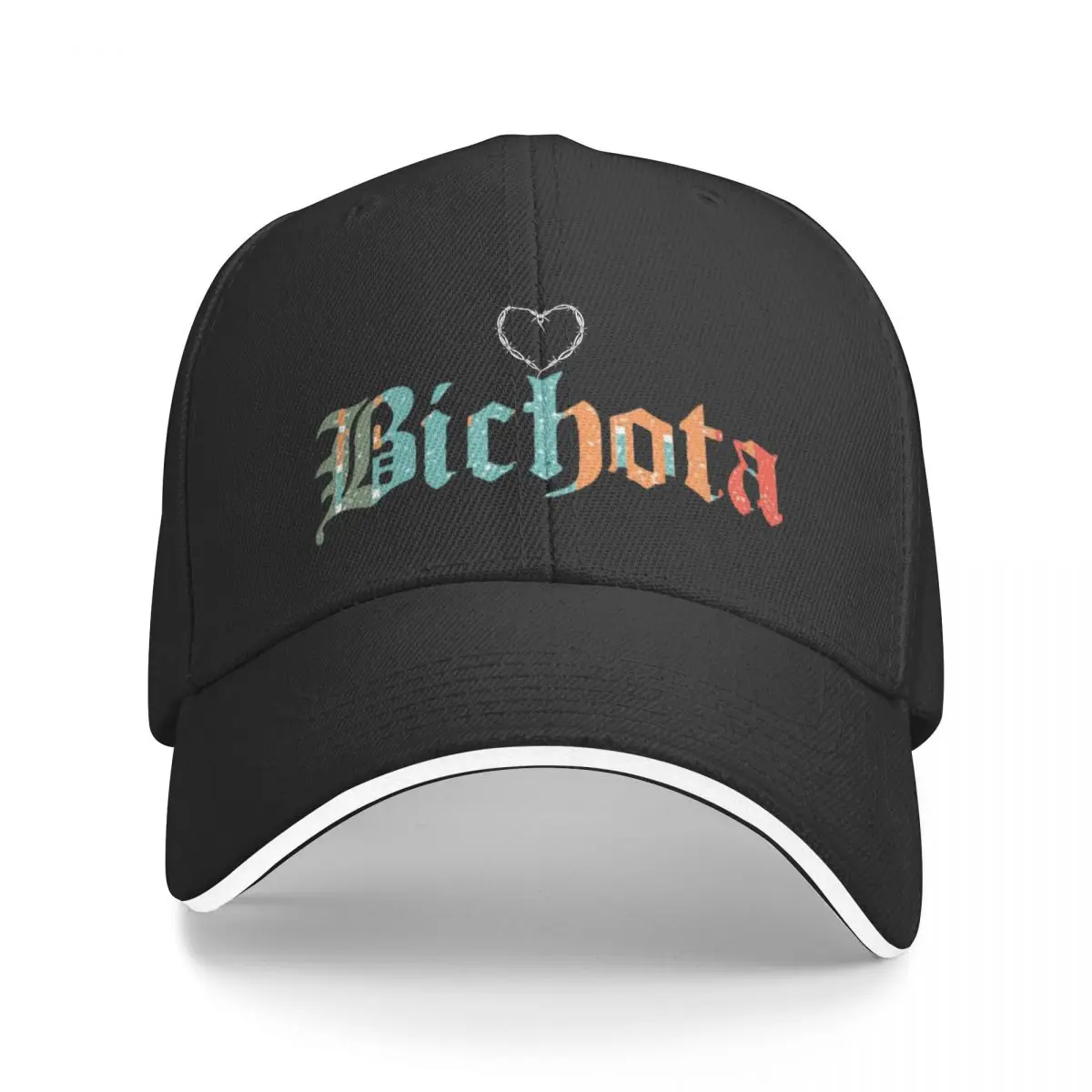 Monogram Bichota Black Bare Wire Heart Adjustable Baseball Caps Women Men Camping Coquette Female Snapback Cap Sun Beach Hat