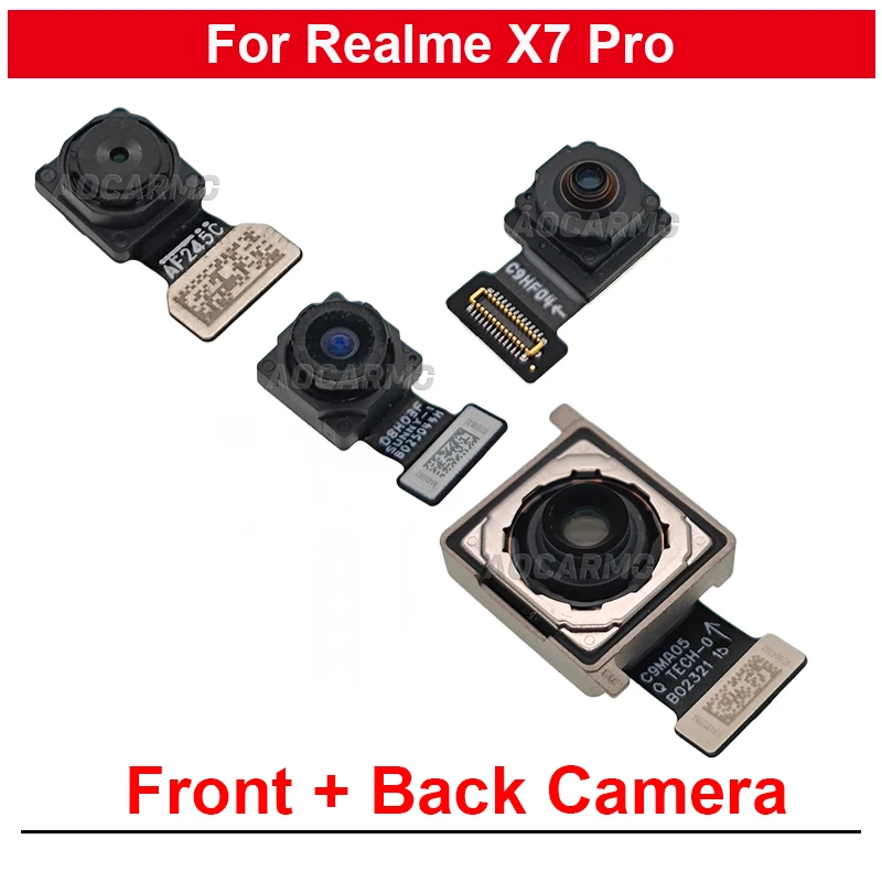 For Realme X7 Pro Facing Front Camera + Back Main Rear Macro UltraWide Camera Module 64MP 8MP 2MP Replacement Parts