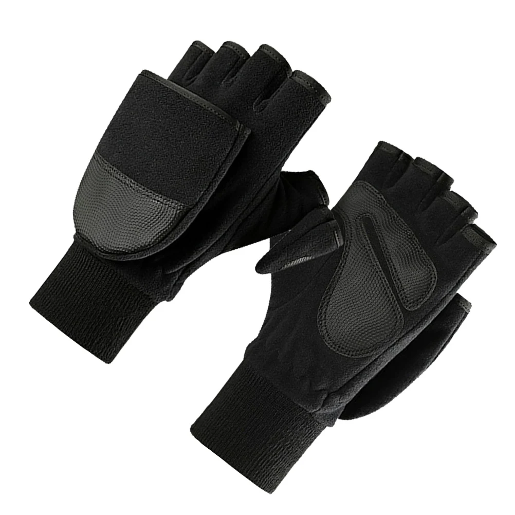 

Half-Finger Riding Gloves Durable Thicken Warm Hand Protection Polar Fleece Material Autumn Winter Use Lightweight Practical