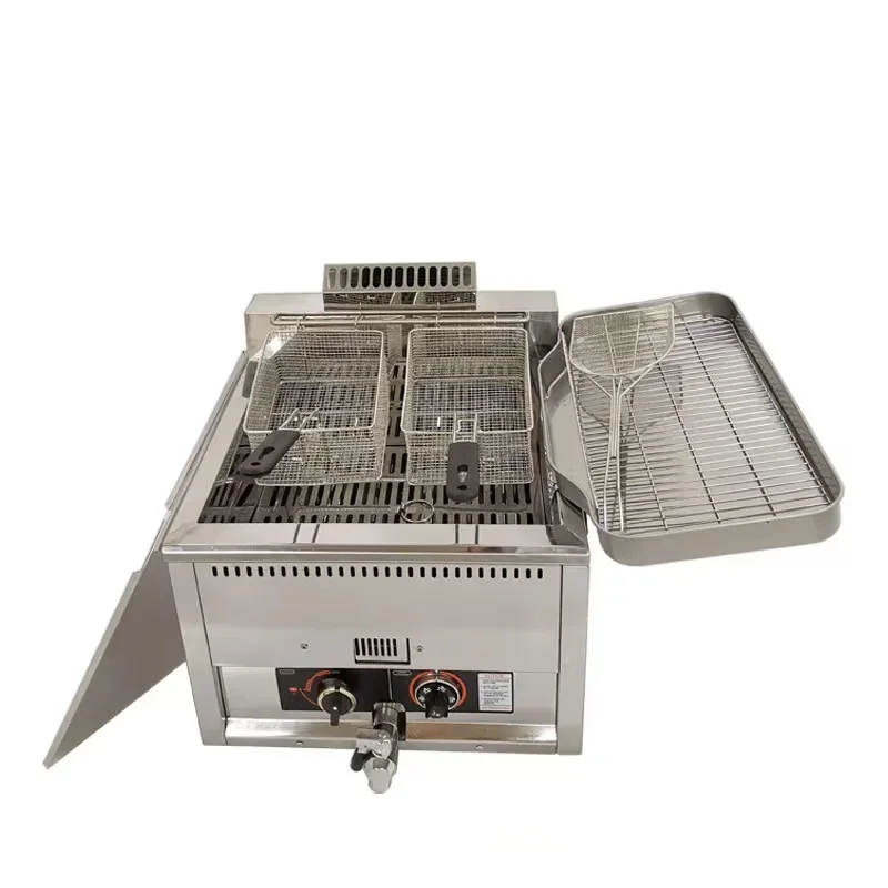 Table Top Stainless Steel French Fries Machine Potato Chip Fryer Deep Fryer