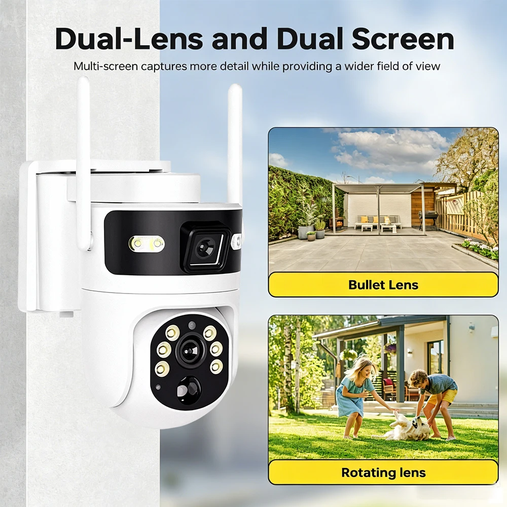 Dual Screens 8MP 4K IP PTZ Sol - Ip Camera Outdoor 4K recension och pris